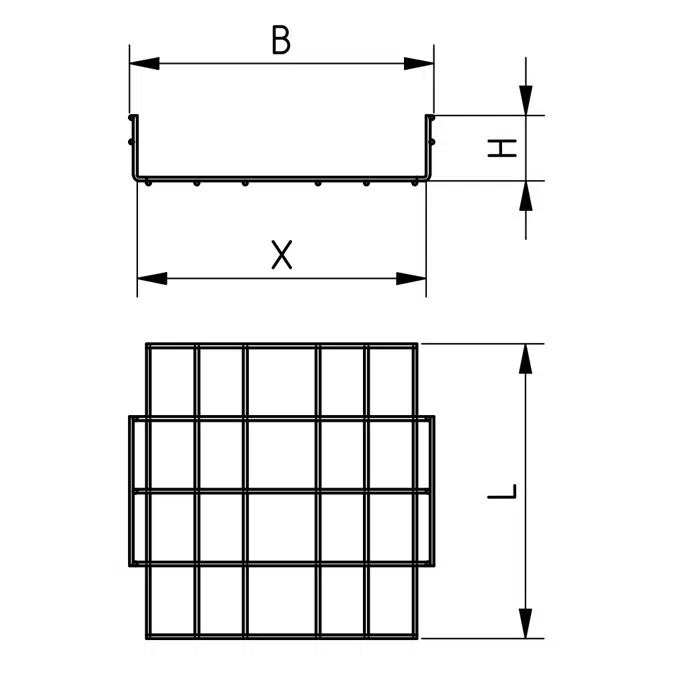 Gitterbahn-Segment 100 A4, 1.4404