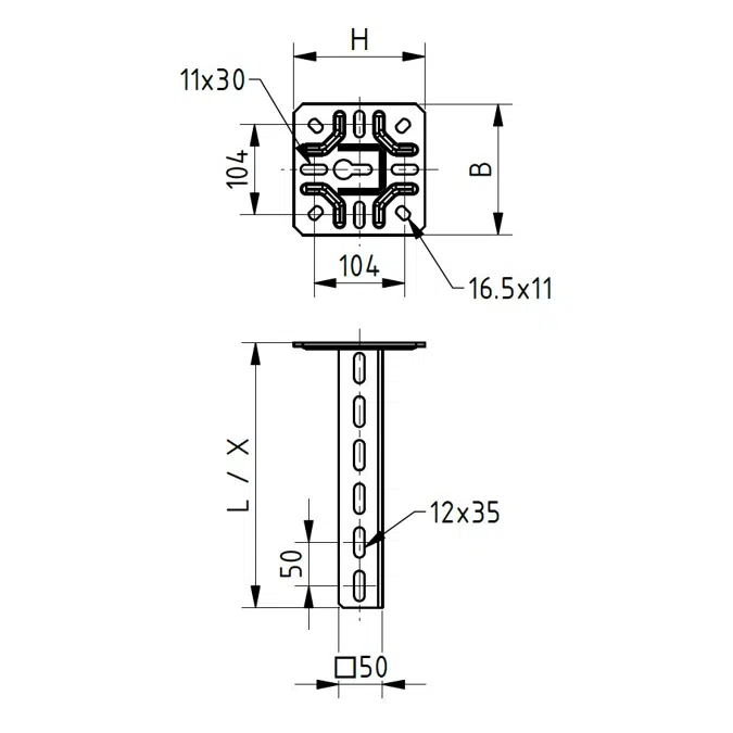 Deckenstütze U standard 200 gvz