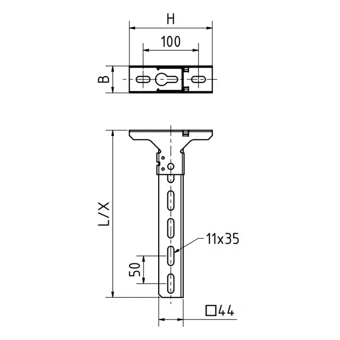 Deckenstütze U44 125 ZMA