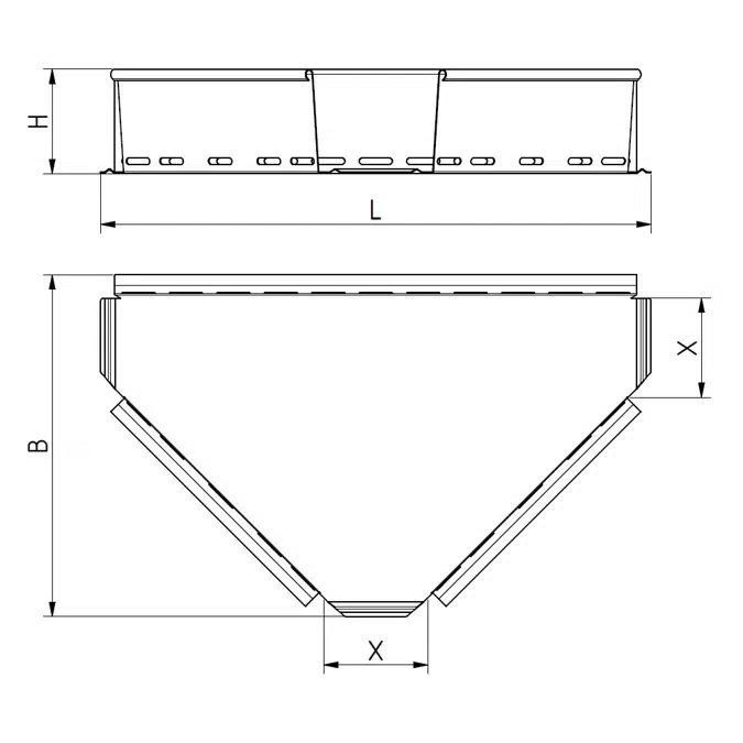 T-Stück 100 x 60 ZMA