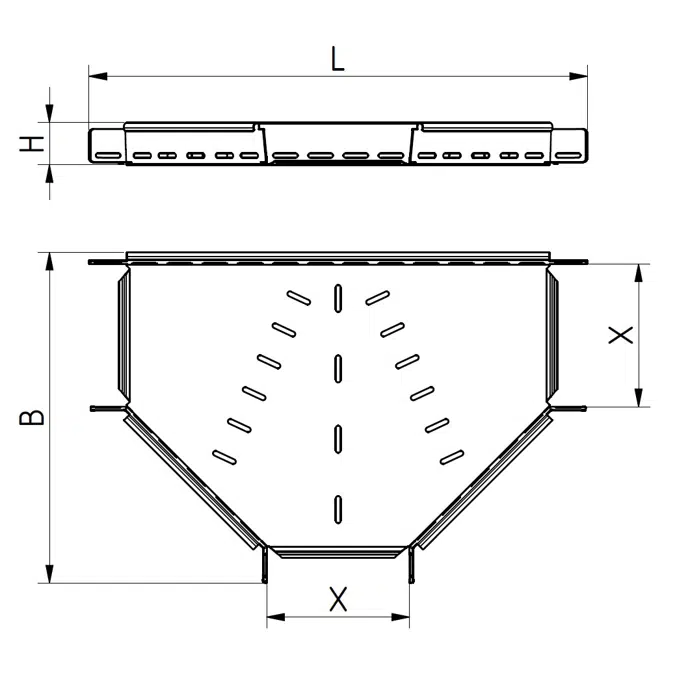 T-Stück 100 x 60 A4, 1.4404