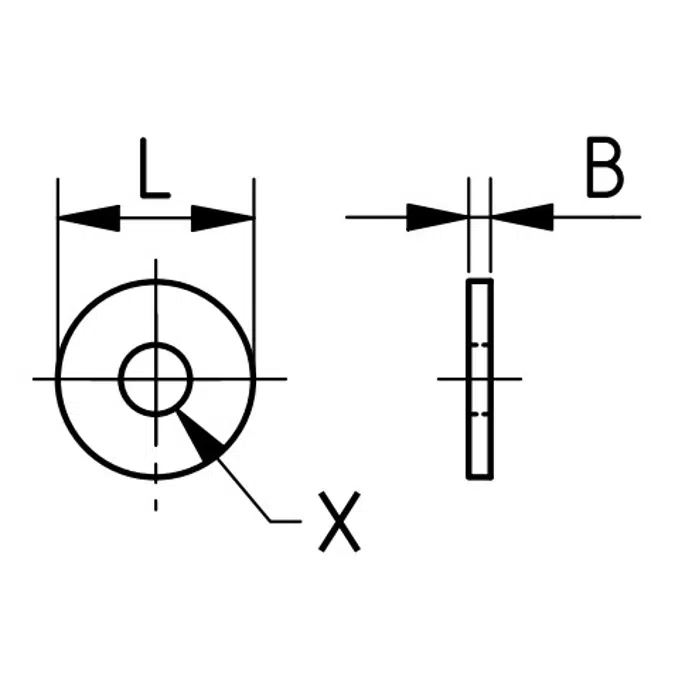 Unterlagsscheibe M10 11.3 x 3.7 x 32 gvz