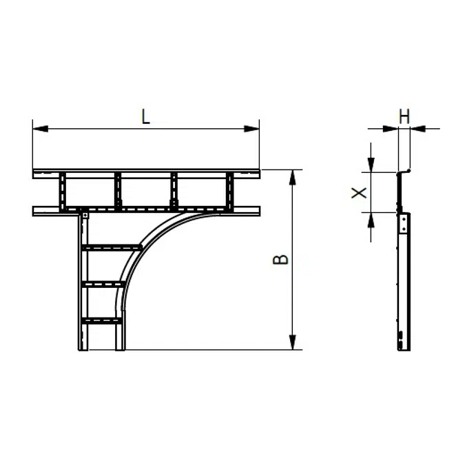 Abgang links 200 x 60 ZMA