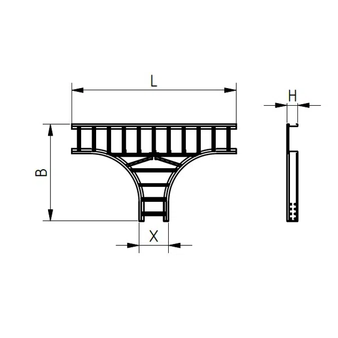 WSMB-T-Stück 200 x 110 fvz