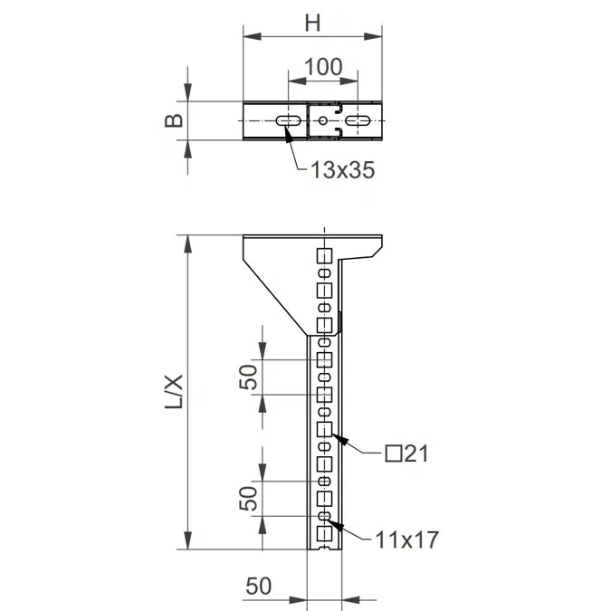 Schwerlast-Konsole 450 A4, 1.4404