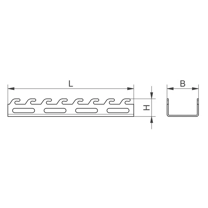 Hakenschiene standard 50 x 100