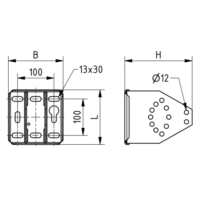 4-Loch-Kopfplatte fvz