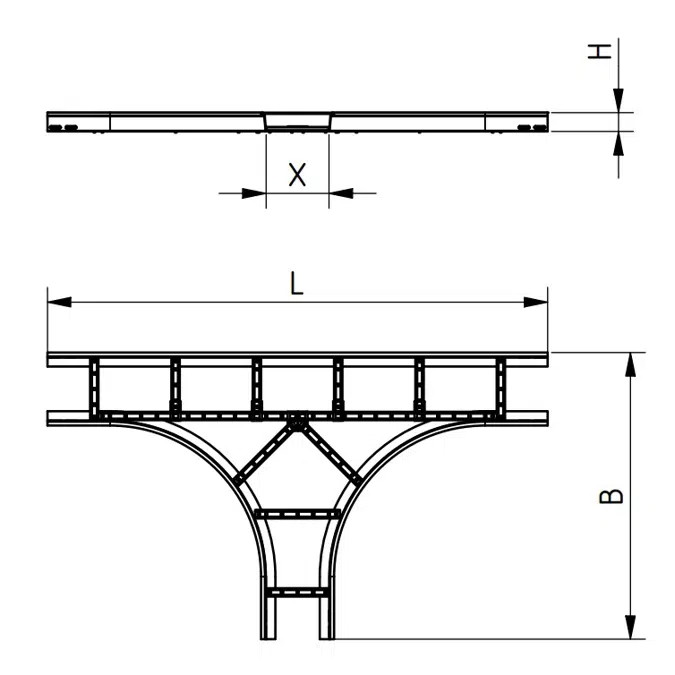 T-Stück weit 200 x 60 ZMA