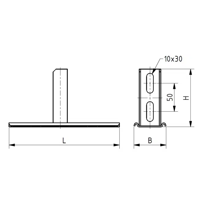 Schiebeteil leicht 100 x 100 gvz