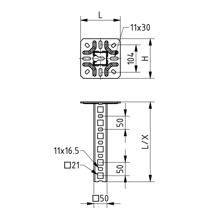 Deckenstütze Multifix 200 mm fvz