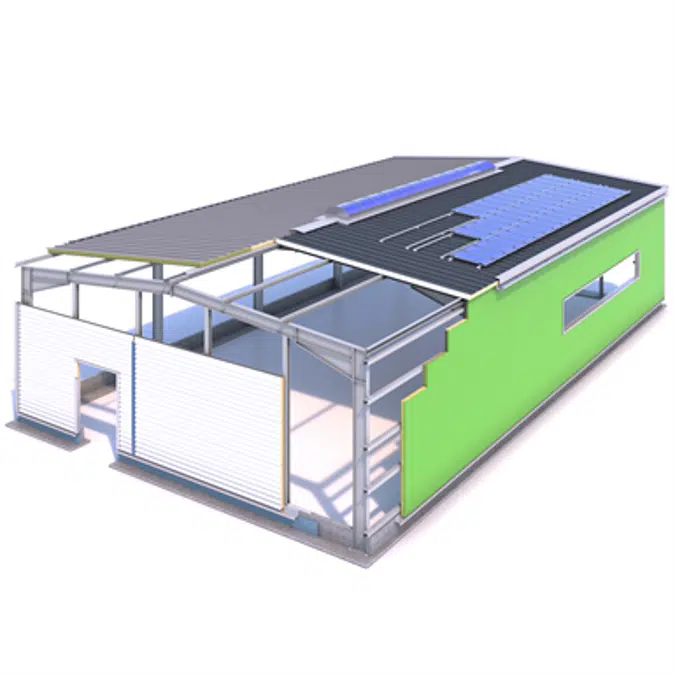 Monowall sandwich panel with polyurethane insulation