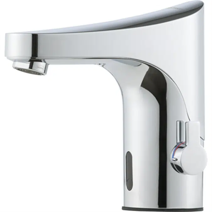 9000E Tronic Basin Mixer with temperature handle