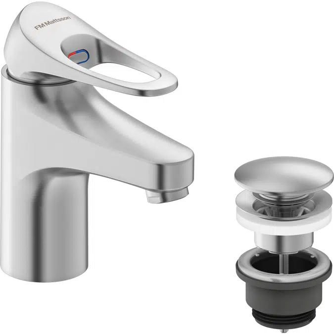 9000XE Basin mixer with push down waste