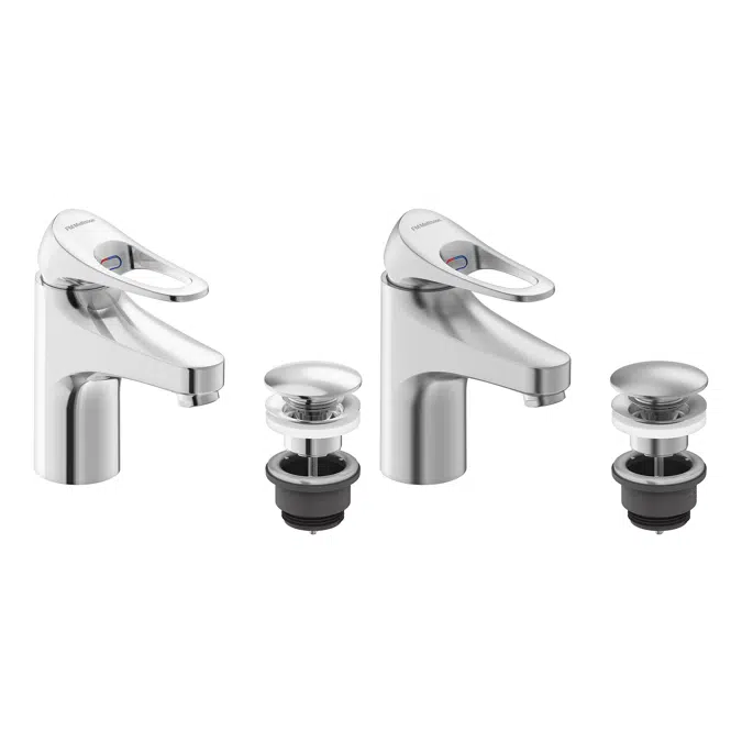 9000XE Basin mixer with push down waste