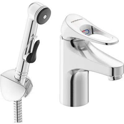 Image for 9000XE Basin mixer with self-closing handshower