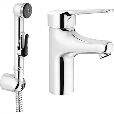 bilde for MEDICARE basinmixer with selfclosing handshower