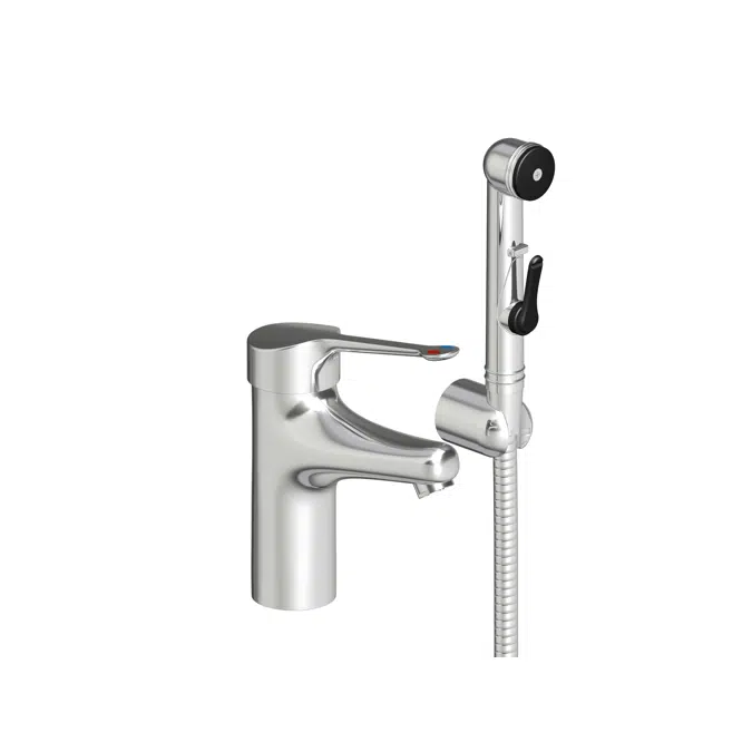 MEDICARE basinmixer with selfclosing handshower
