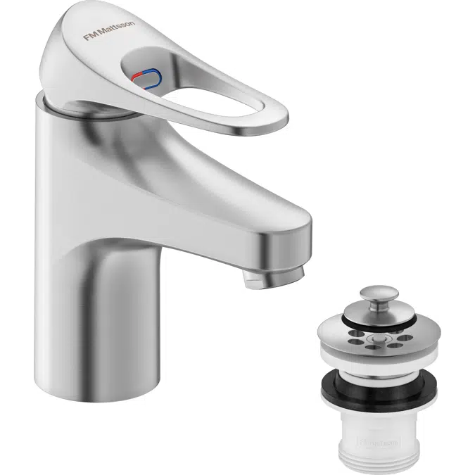 9000XE Basin mixer with strainer waste