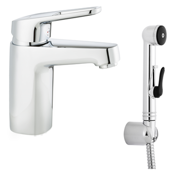 BIM objects Free download! Siljan Basin mixer with selfclosing hand