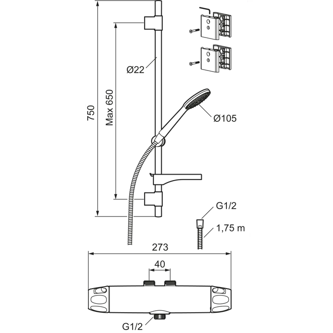 9000XE Shower Kit LEED