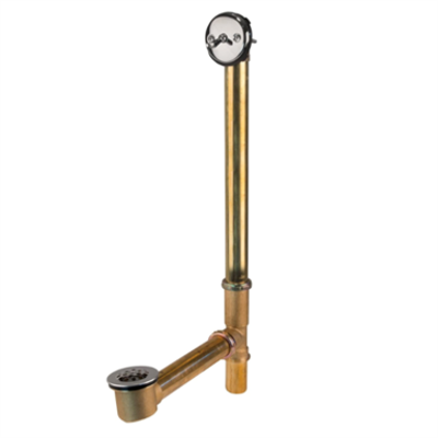 Image for American Valve Deep Tub Bath Drain with Trip Lever