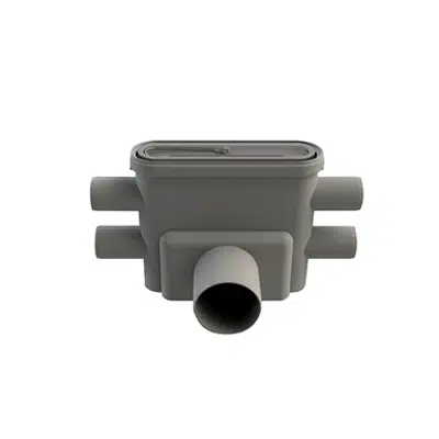 Image for Outlet unit - Ø75 mm horizontal drain - 4 x Ø40 mm (open as needed)