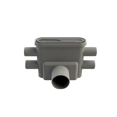 Outlet unit - Ø75 mm horizontal drain - 4 x Ø40 mm (open as needed)