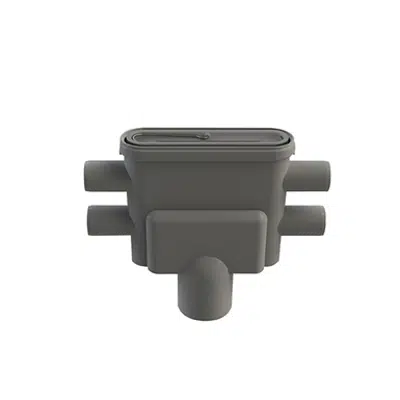 Outlet unit - Ø75 mm vertical drain - 4 x Ø40 mm (open as needed)