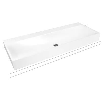 Image for SILENIO COUNTERTOP DOUBLE WASHBASIN 120MM 1200x460x120 Mod. 3049-D