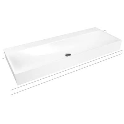 Image pour SILENIO COUNTERTOP DOUBLE WASHBASIN 120MM 1200x460x120 Mod. 3049-D