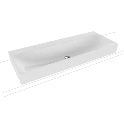 Image for SILENIO COUNTERTOP DOUBLE WASHBASIN (RIM HEIGHT 120 MM) 1200x460x120 Mod. 3049-D