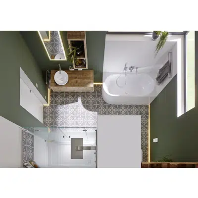 Image pour DUSCHPLAN WITH TRAY SUPPORT 800x1000 Mod. 546-2