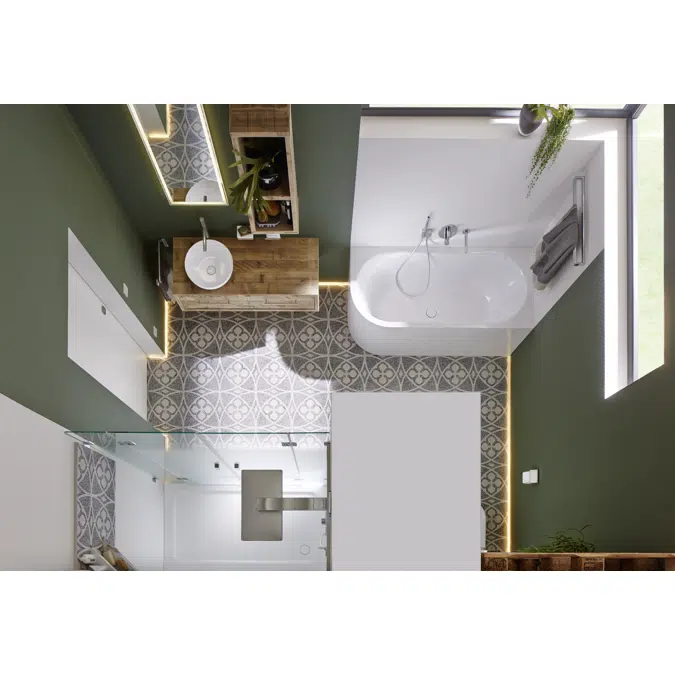 DUSCHPLAN WITH TRAY SUPPORT 800x1000 Mod. 546-2