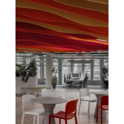 Image for Acoustic Ceiling Baffle Wave Sine Bespoke