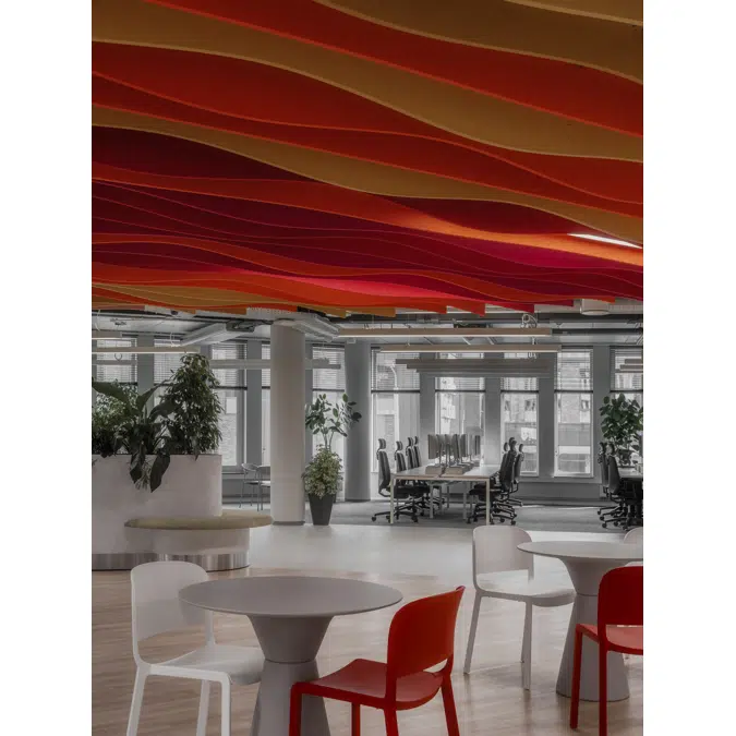 Acoustic Ceiling Baffle Wave Sine Bespoke