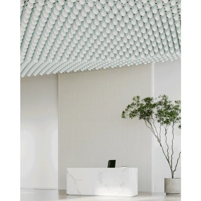 Acoustic Flock Ceiling System Bespoke