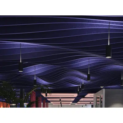 Image for Acoustic Ceiling Baffle Wave Ripple Bespoke