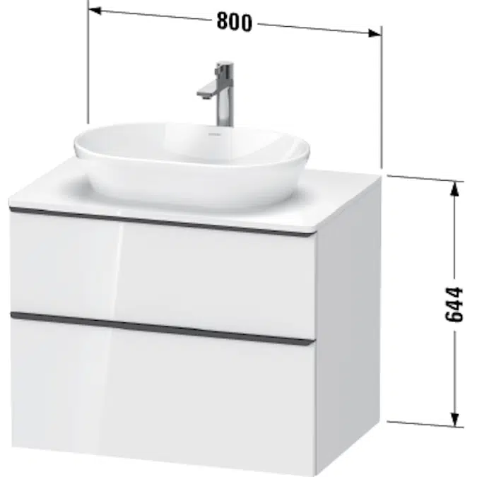 DE4967 D-Neo Vanity unit wall-mounted