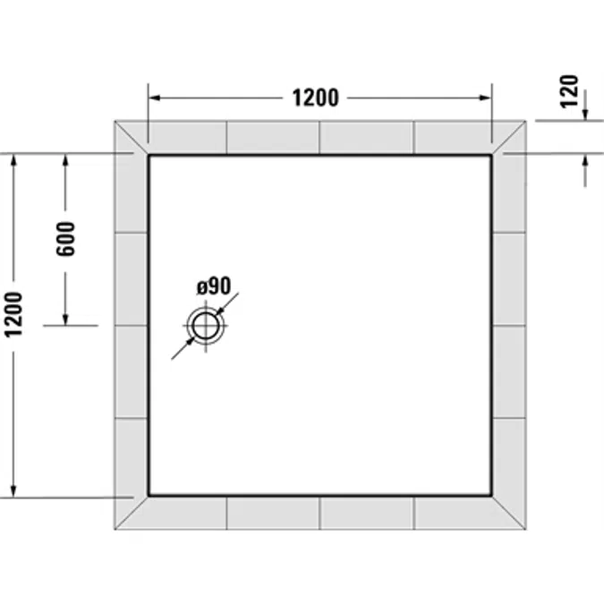 Tempano square shower tray 720190