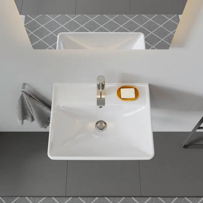 D-Neo Washbasin White High Gloss 550 mm - 236655
