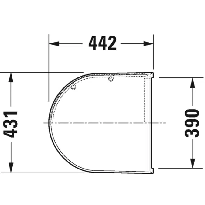 Starck 3 Toilet seat White  431x442x42 mm - 006779