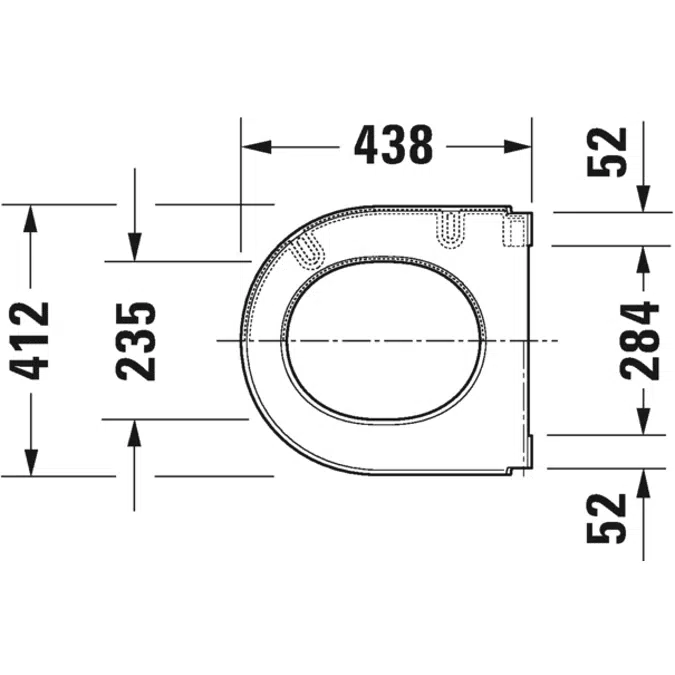 Starck 3 Toilet seat White  431x442x42 mm - 006779