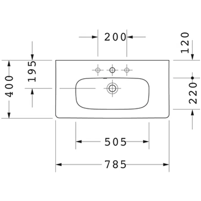 DuraStyle Washbasin, furniture washbasin compact 233778