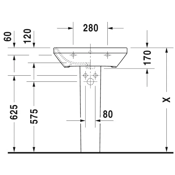 DuraStyle Washbasin 600 mm - 231960