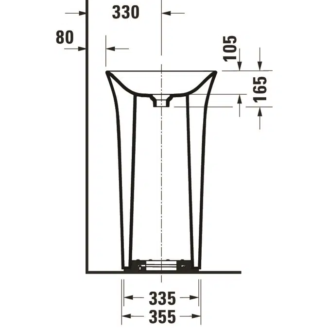 270350 White Tulip Freestanding washbasin