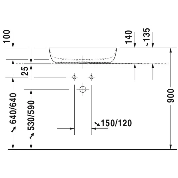 Duravit Luv Lavabo sobre encimera - 037960