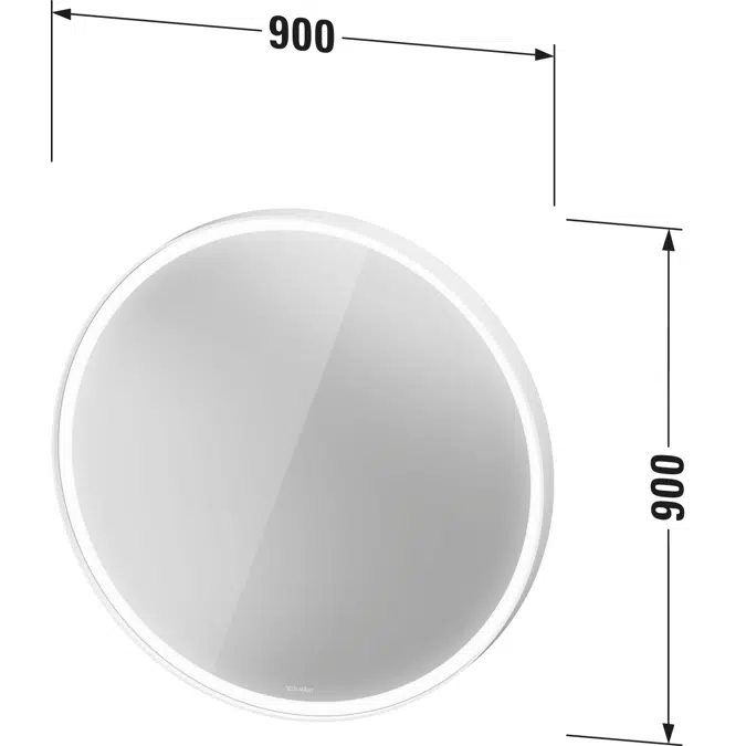 L-Cube Mirror  Mirrored, White aluminum Matt - LC7376