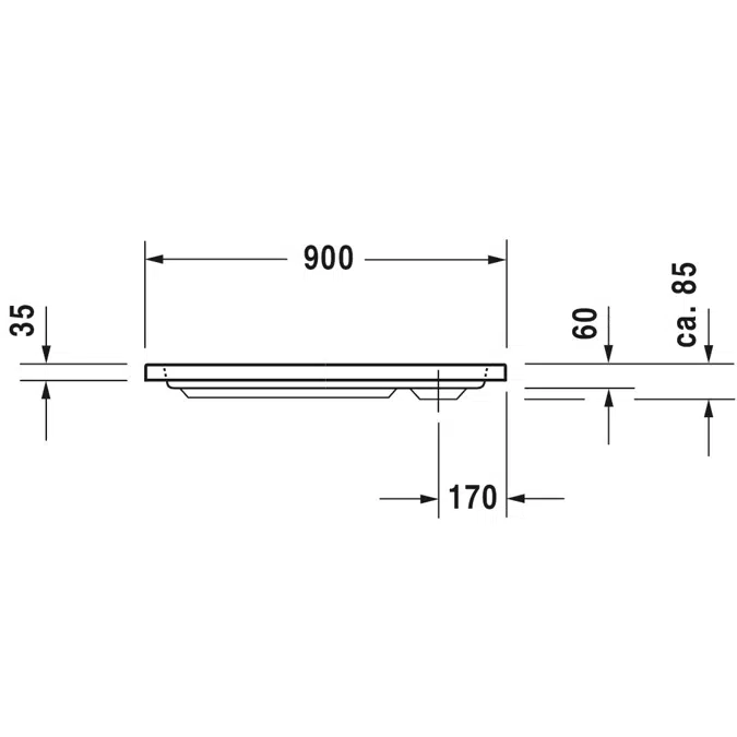 D-Code Shower tray White  900x900 mm - 720102