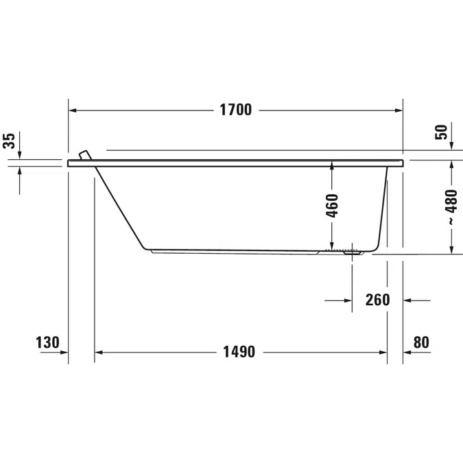 Duravit Starck Bañera, Rectangular - 700336