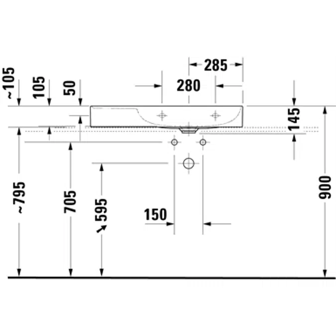 DuraSquare sink 234980